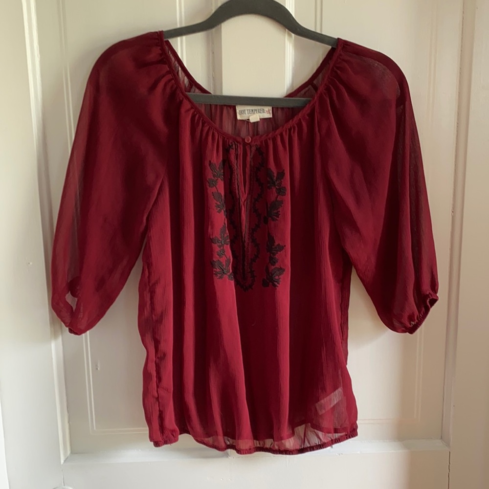 Hot Tempered Sheer Blouse